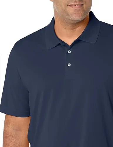 Amazon Essentials Men's Regular-Fit Quick-Dry Golf Polo Shirt - Discontinued Colors, Rich Red, 5X-Large Big