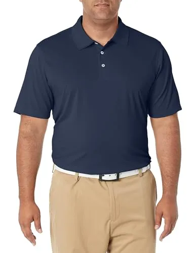 Amazon Essentials Men's Regular-Fit Quick-Dry Golf Polo Shirt - Discontinued Colors, Rich Red, 5X-Large Big