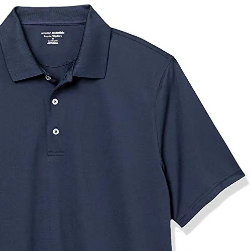 Amazon Essentials Men's Regular-Fit Quick-Dry Golf Polo Shirt - Discontinued Colors, Rich Red, 5X-Large Big
