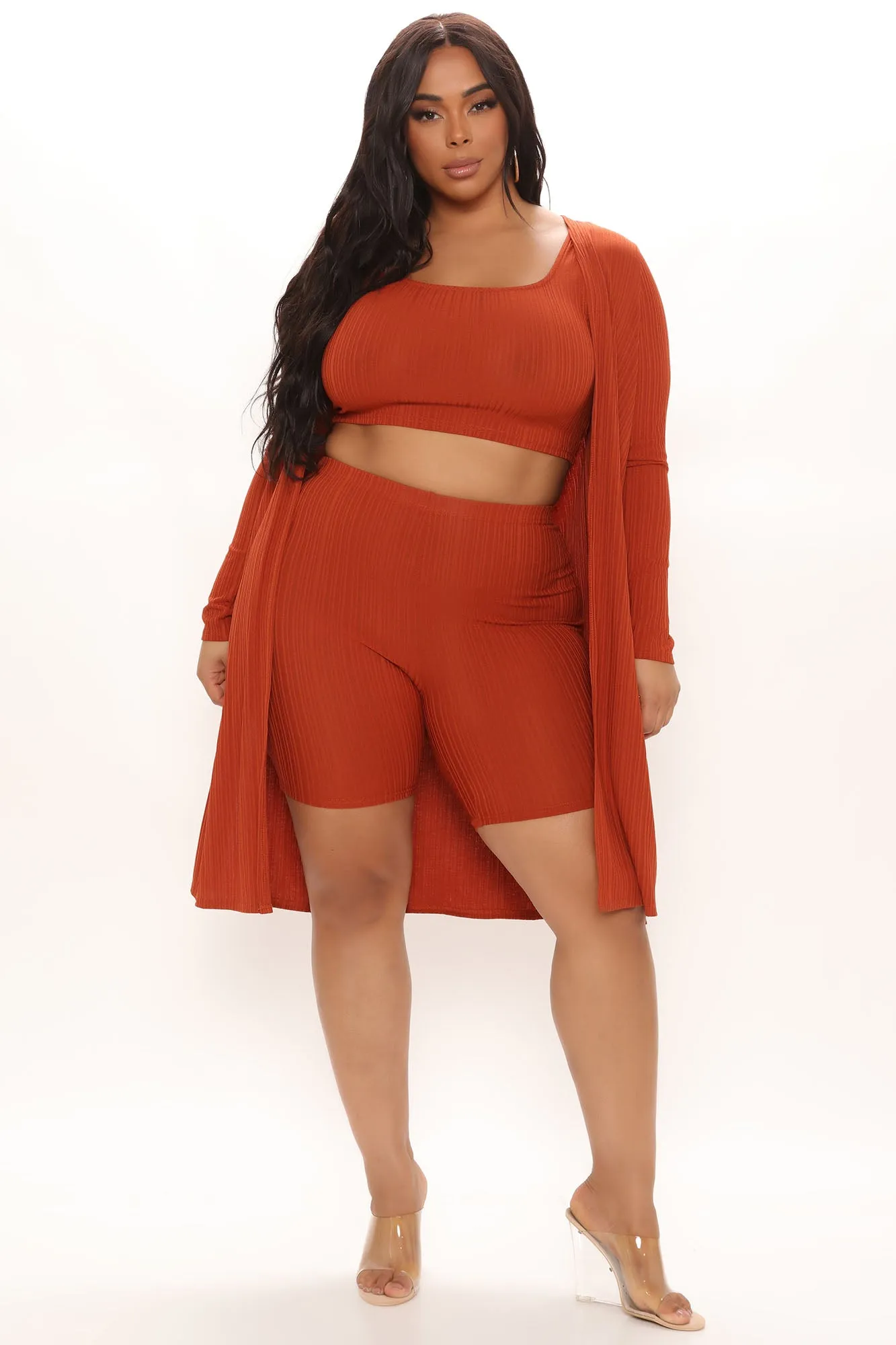 Awaken 3 Piece Short Set - Rust