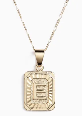BRACHA Initial Card Necklace - Gold