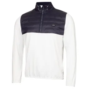 Calvin Klein Golf Rangewood 1/2 Zip Hybrid Pullover Top CKMS24890 White