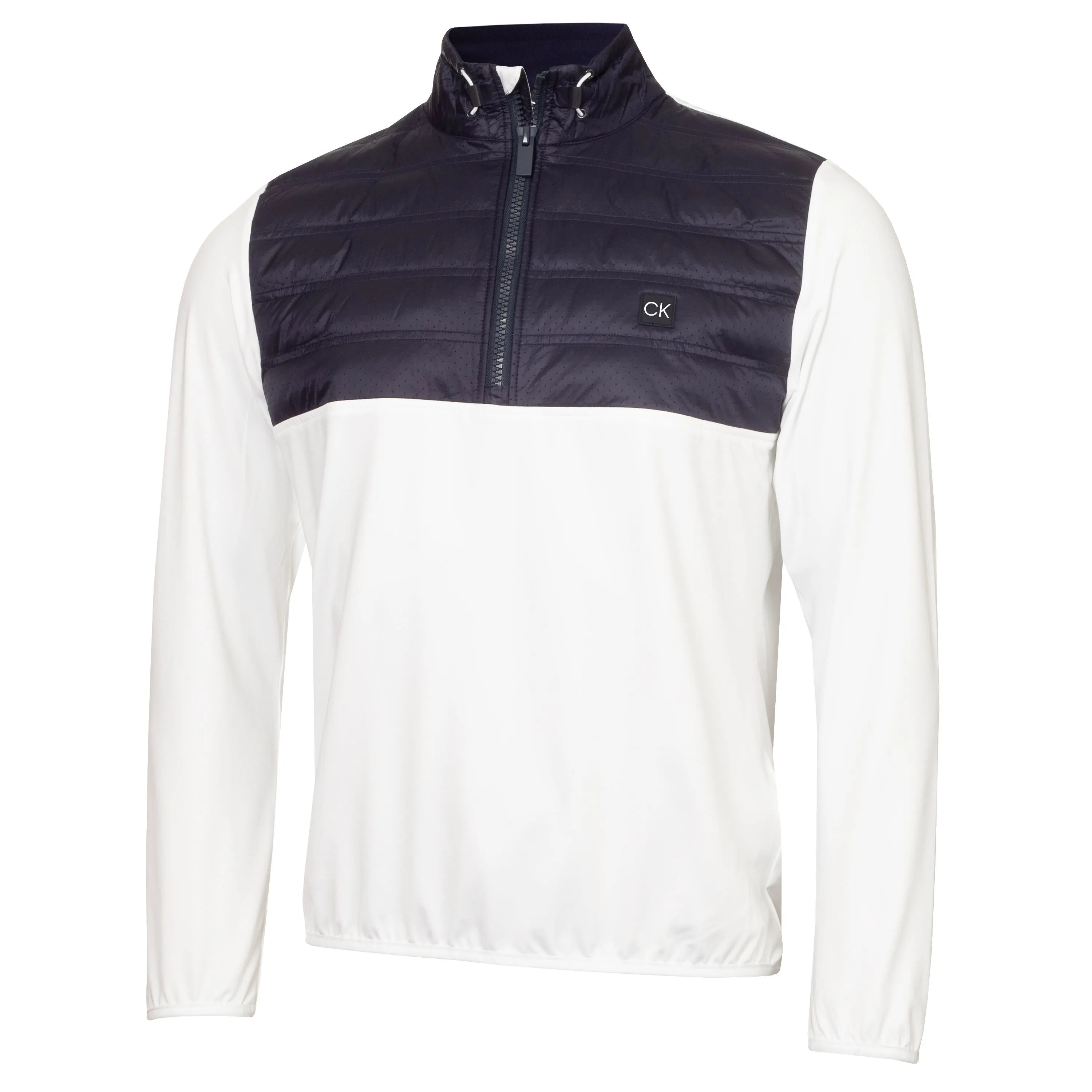 Calvin Klein Golf Rangewood 1/2 Zip Hybrid Pullover Top CKMS24890 White