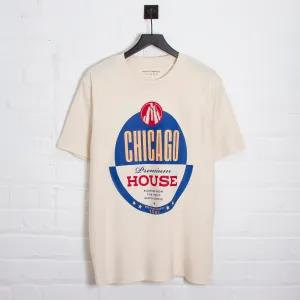 Chicago House Front Print - Tshirt - Natural