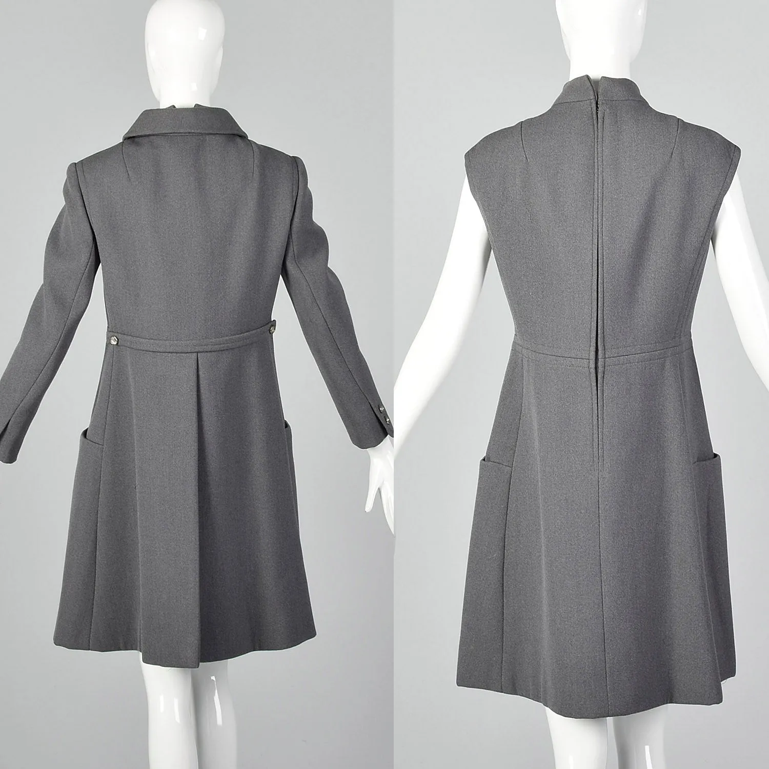 Damselle Grey Dress Jacket Set