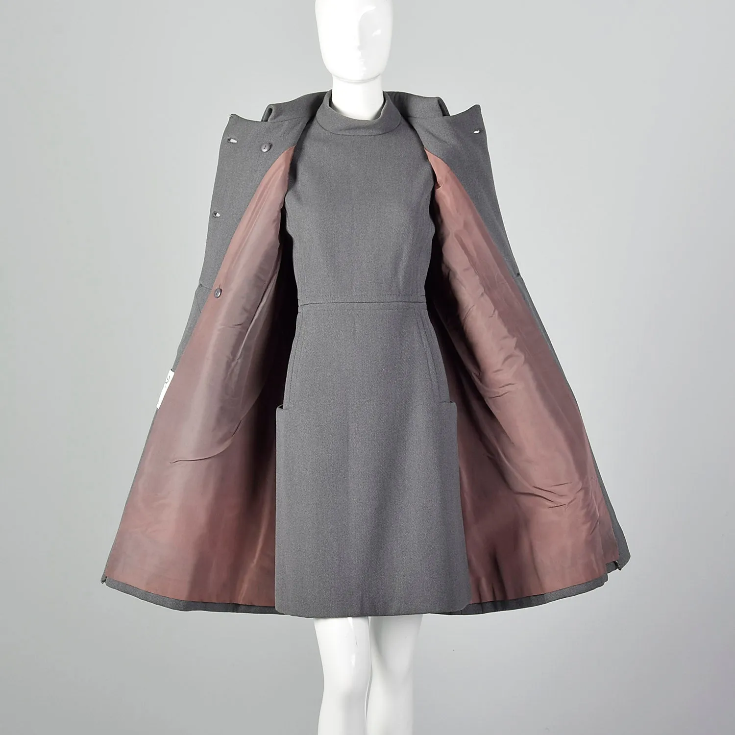 Damselle Grey Dress Jacket Set