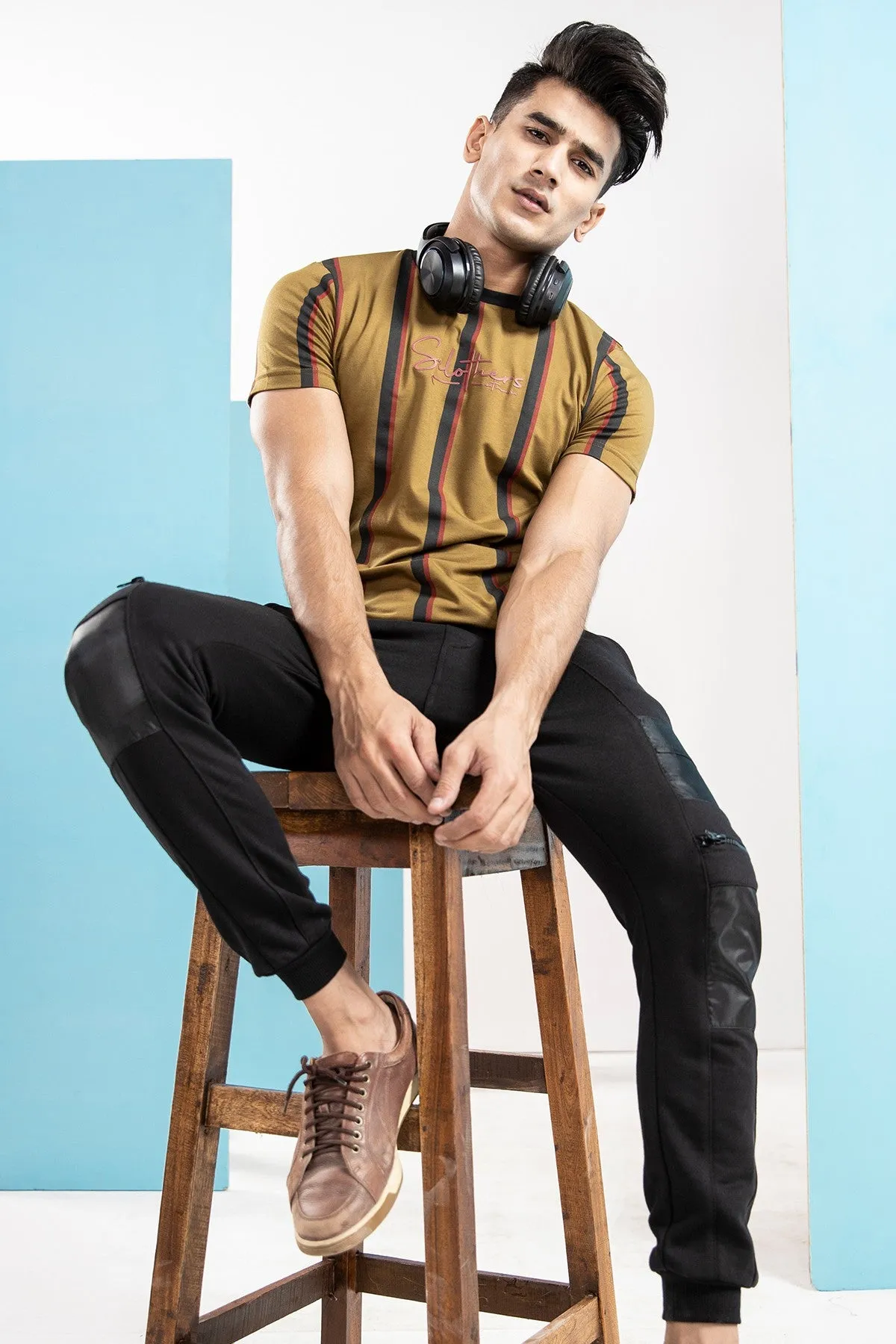 Green Fusion Striped T-Shirt - S21 - MT0069R