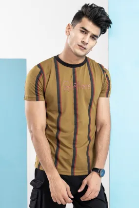 Green Fusion Striped T-Shirt - S21 - MT0069R