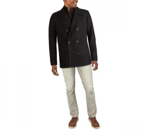 Kenneth Cole New York Men's Big & Tall Double-Breasted Wool-Blend Peacoat