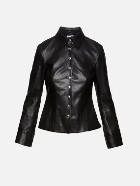 Leather Shirt Jacket