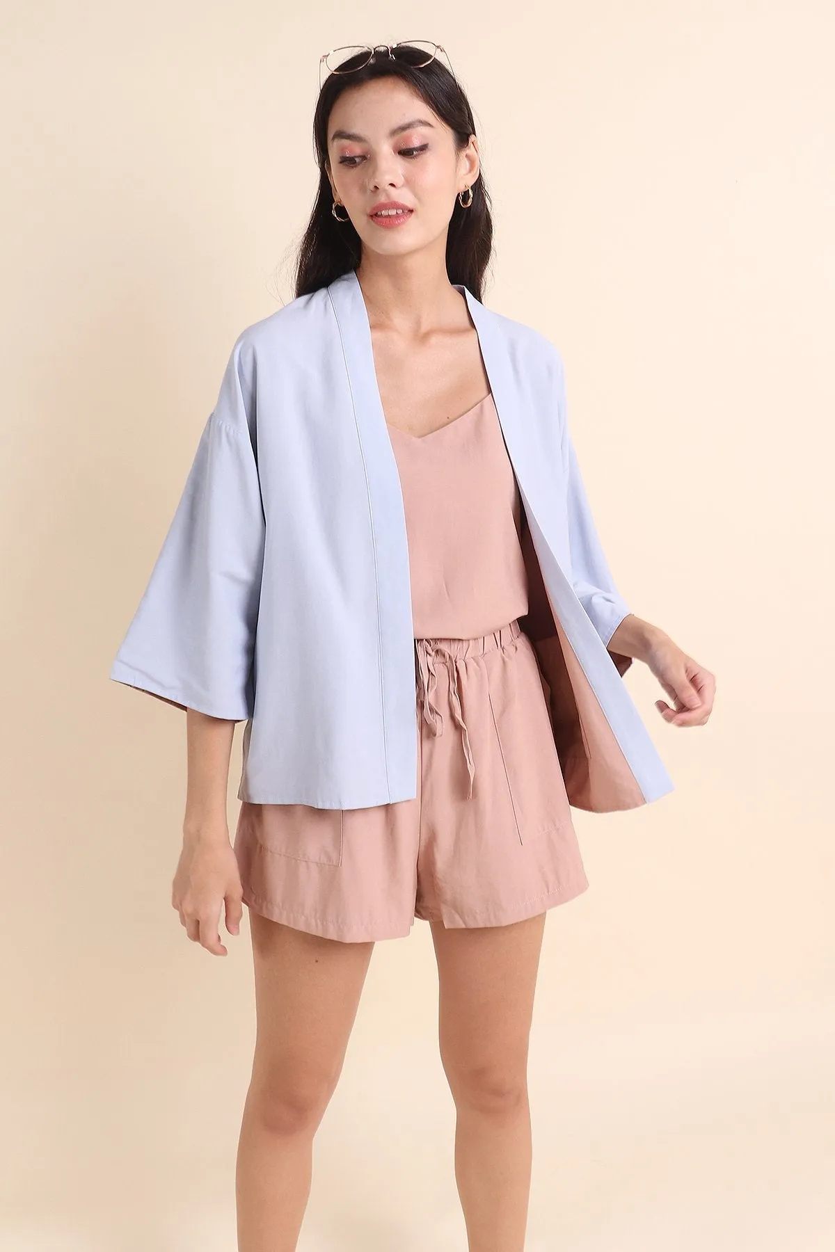 MADEBYNM AIKO 2-PIECE LOUNGE SET IN PALE TERRA