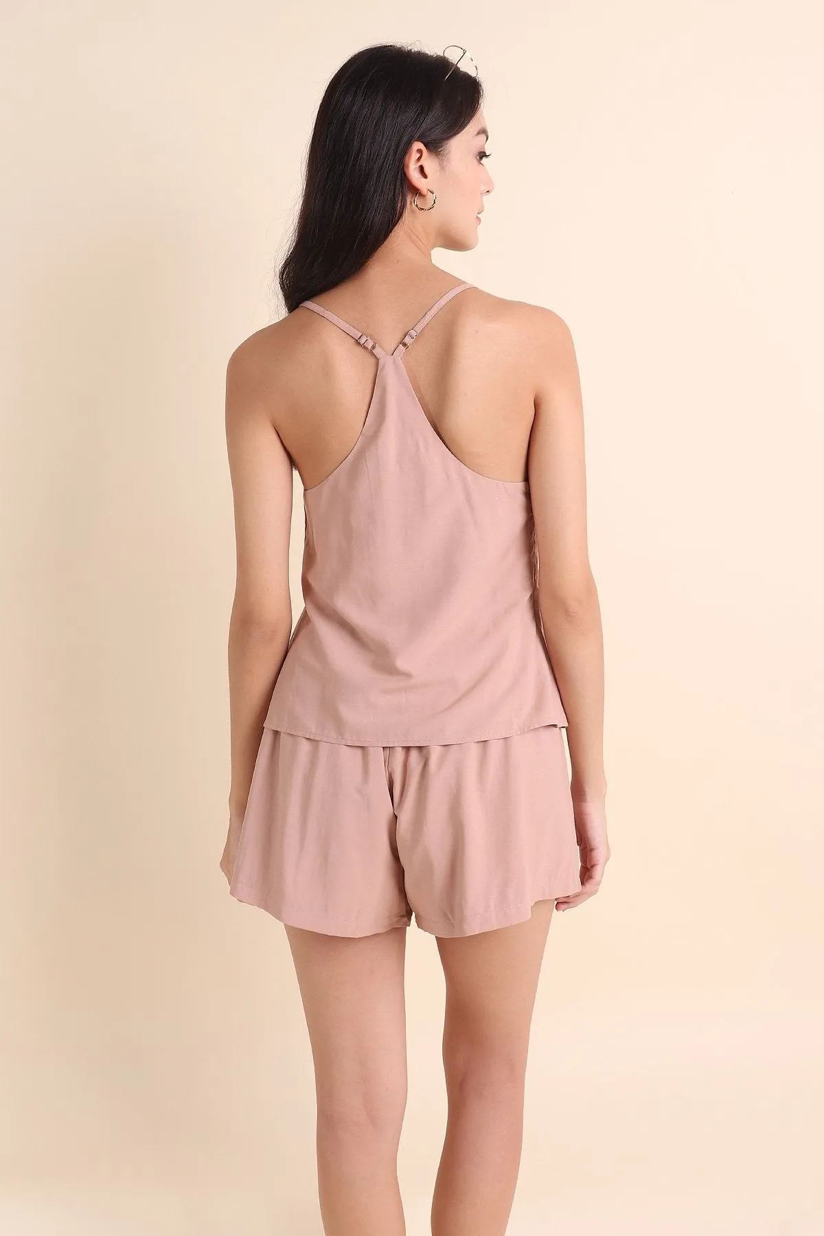 MADEBYNM AIKO 2-PIECE LOUNGE SET IN PALE TERRA