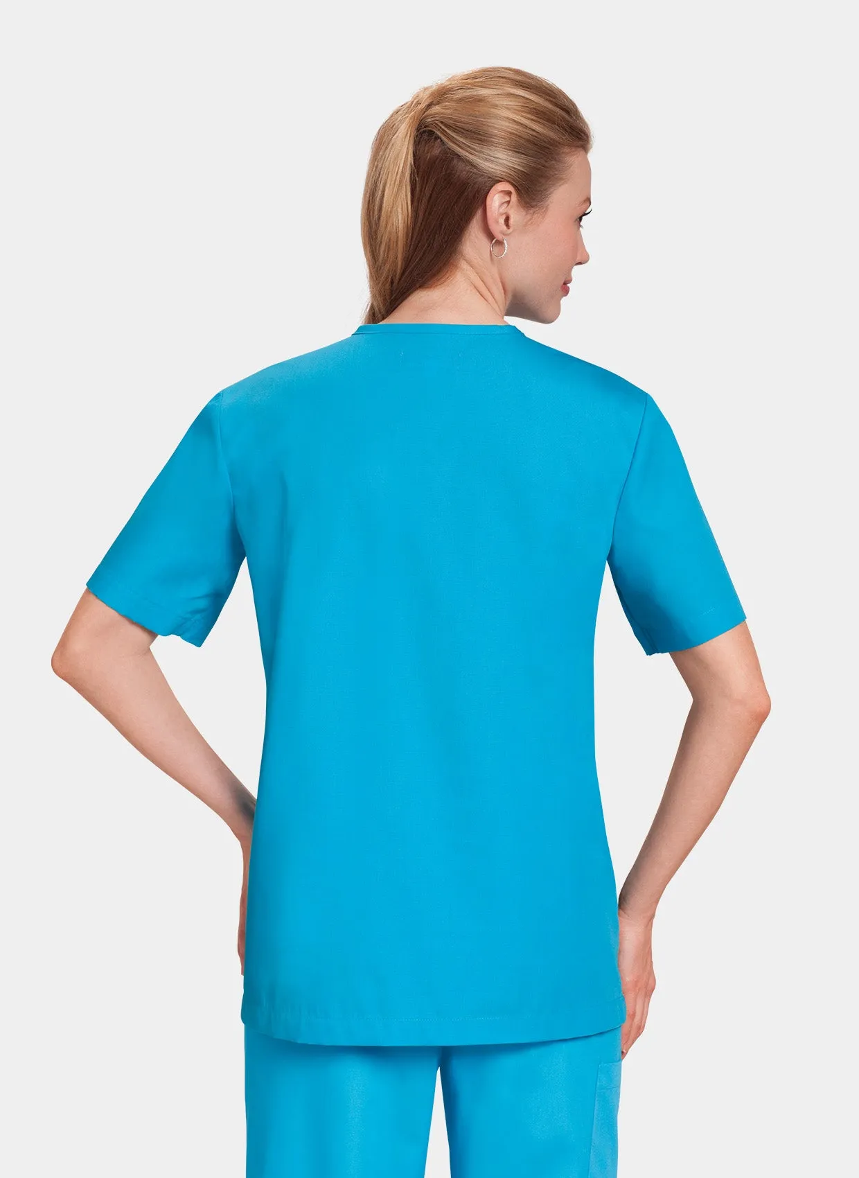 Orange Standard Balboa Scrub Top - Electric Blue