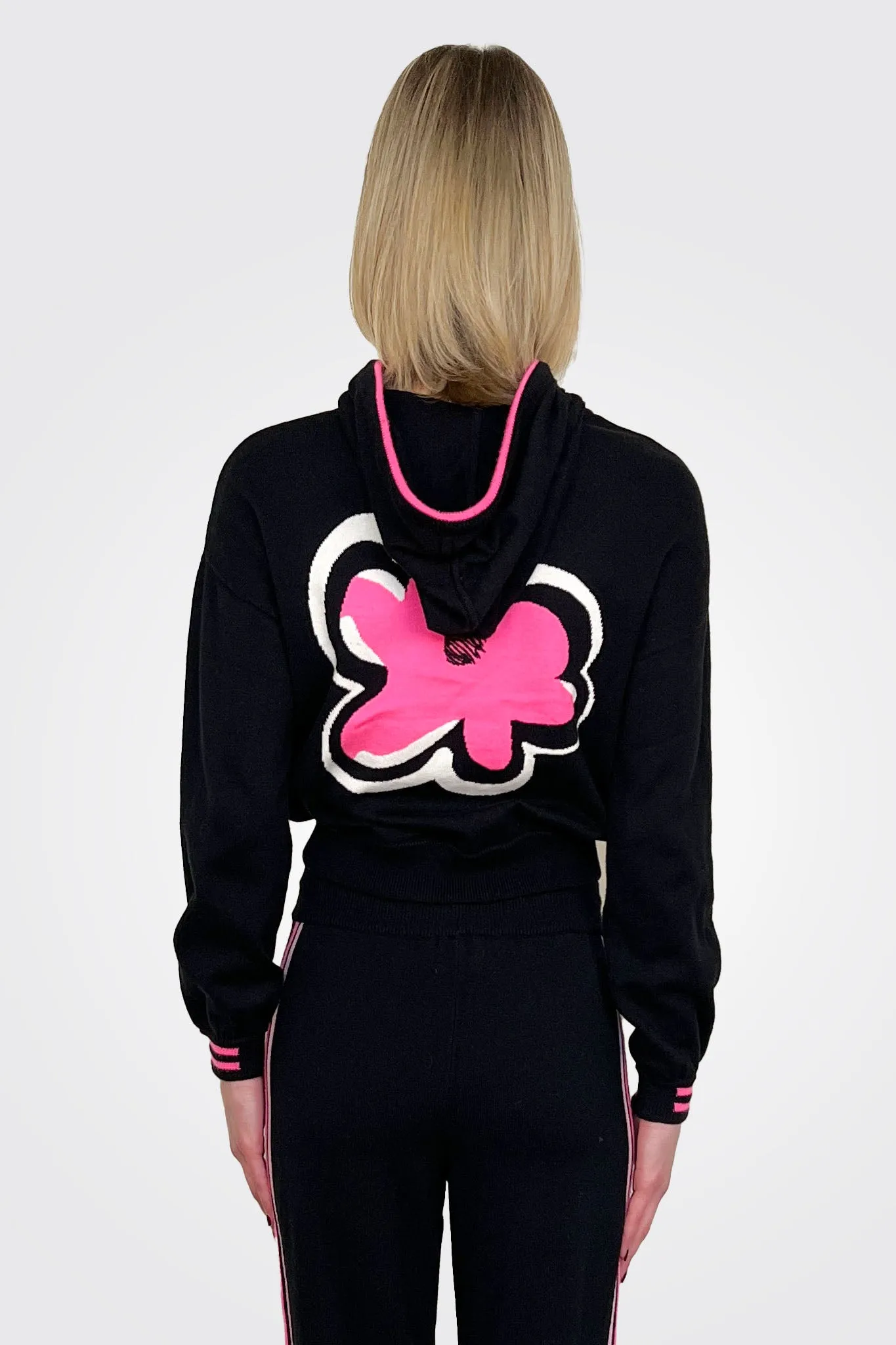 Pop Pansy Hoodie - Coal