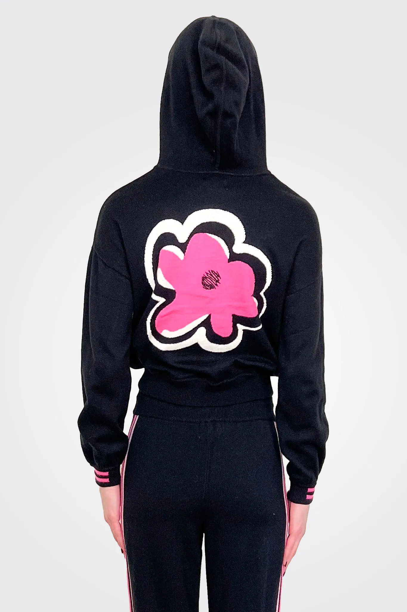 Pop Pansy Hoodie - Coal