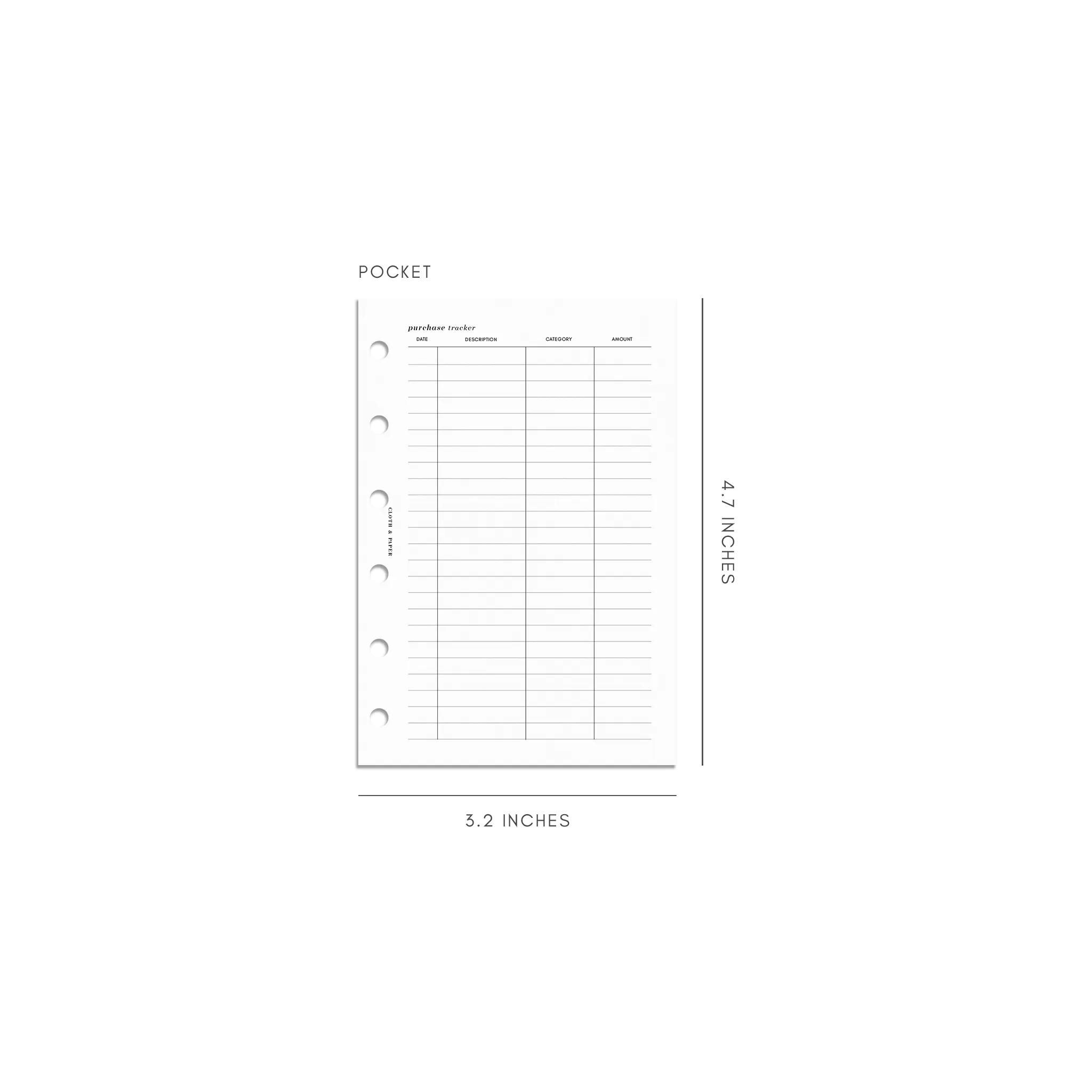 Purchase Tracker Inserts