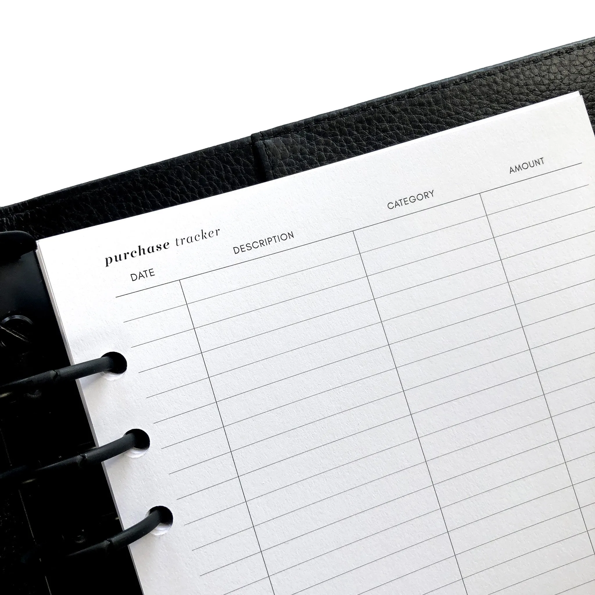 Purchase Tracker Inserts