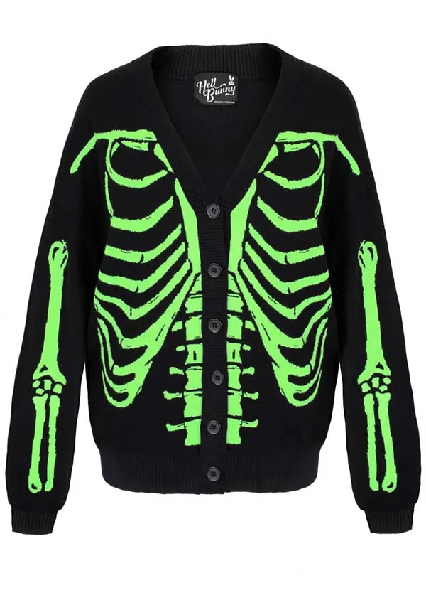 Skeleton [Black/Green] | CARDIGAN*