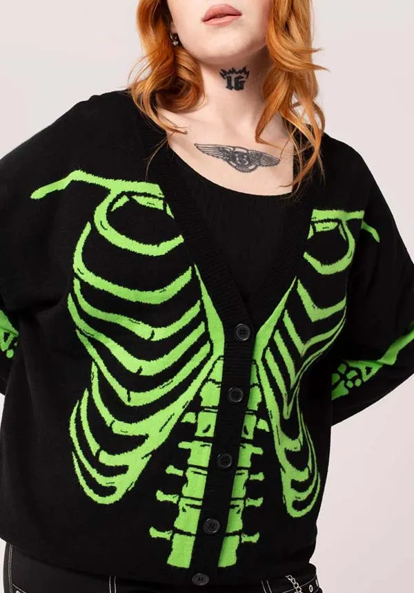 Skeleton [Black/Green] | CARDIGAN*
