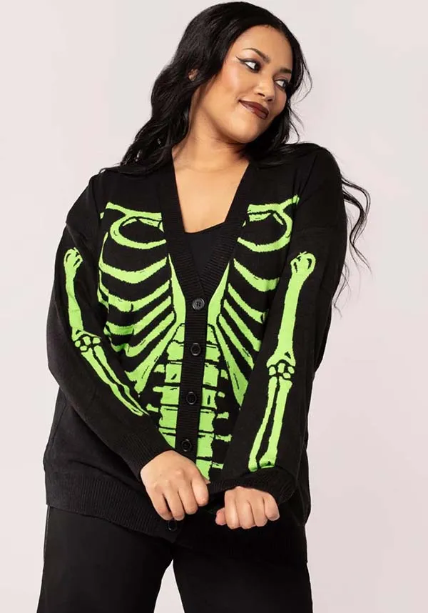 Skeleton [Black/Green] | CARDIGAN*