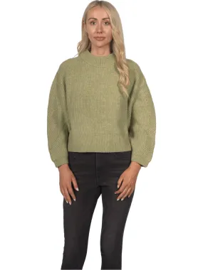 Topshop Women's Dolman Sleeve Knit Jumper  - Sage Green