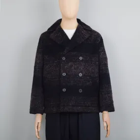 Universal Works Alpaca Peacoat - Brown / Black
