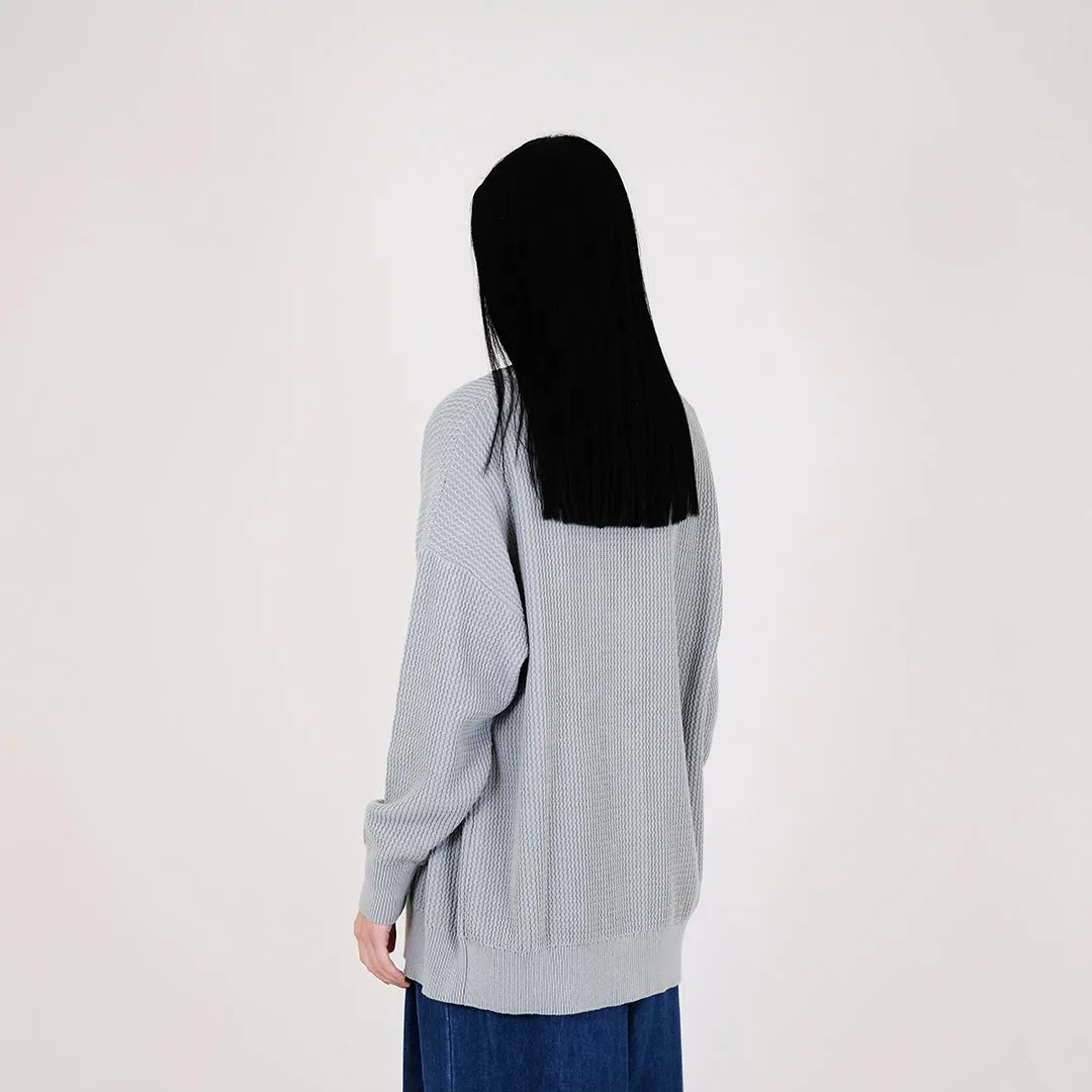 Women Oversized Knit Cardigan - Sage - SW2312167A