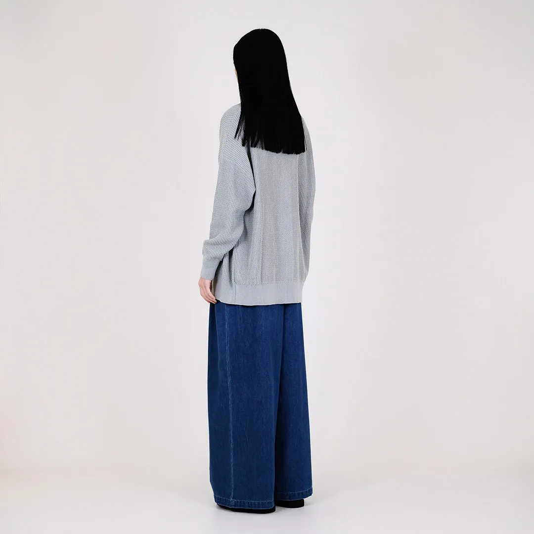 Women Oversized Knit Cardigan - Sage - SW2312167A